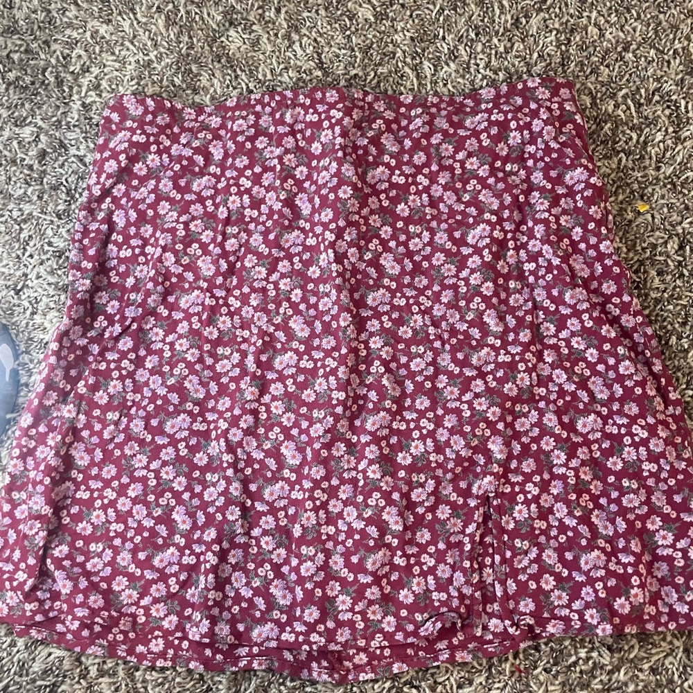 Floral A-Line Women's Skirt - Pink Floral